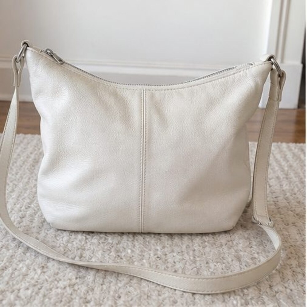 Cream Nylon Crossbody Bag